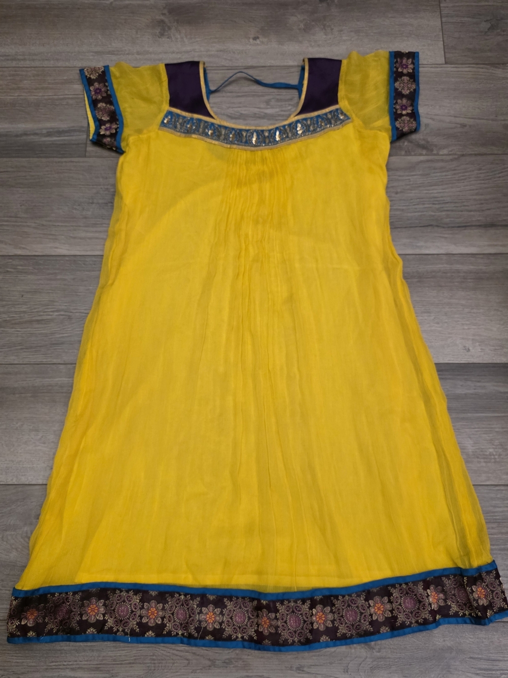 Raga by Babita Indian Dress Yellow Kurti Size Medium
